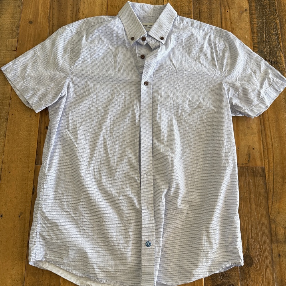 Twillory Untuckable Casual Light Blue Button Down Shirt